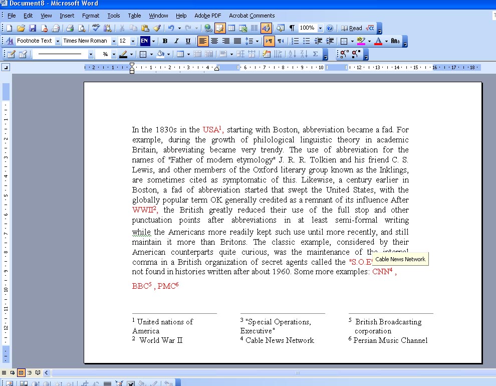 pages 2013 for mac delete endnote separator